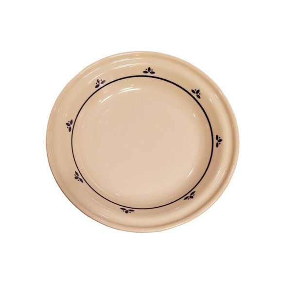 *ROSEVILLE POTTERY Friendship Pie Plate Dish Ivory Blue Thumbprint Ohio USA Made - Picture 5 of 13